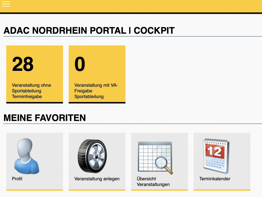 ADAC Nordrhein Event-Portal